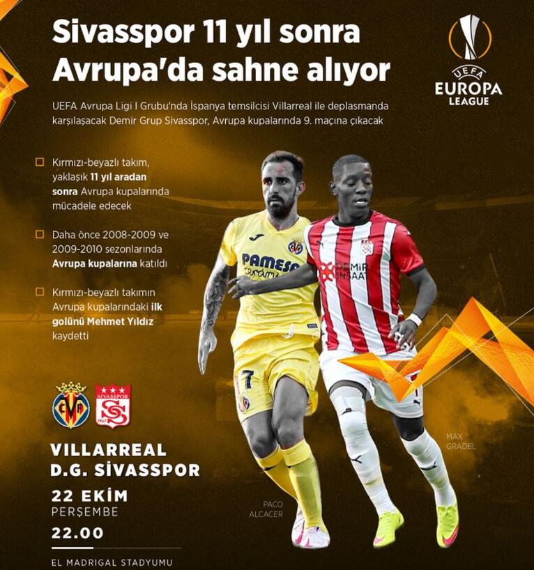 Villarreal Sivasspor maçı saat kaçta, hangi kanalda