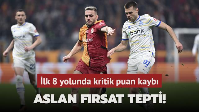 Aslan fırsat tepti! İlk 8 yolunda kritik puan kaybı