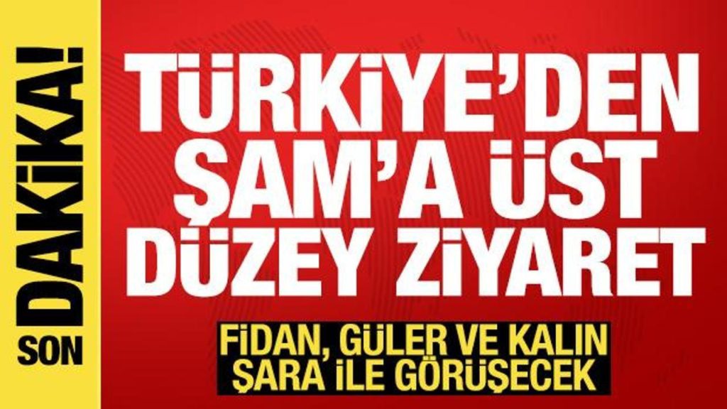 Üst Düzey Heyet Şam’a Gitti