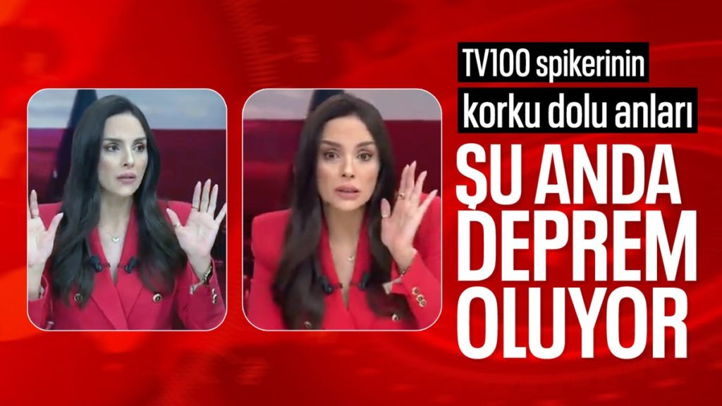 tv100’de Deprem Anı Canlı Yayına Yansıdı