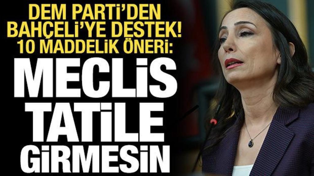 DEM Parti Eş Genel Başkanı Tülay Hatimoğulları’ndan Meclis ve Toplumsal Talepler