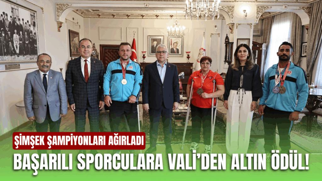 Sivas Valisi Yılmaz Şimşek ve Eşi, Dereceye Giren Sporcuları Ağırladı