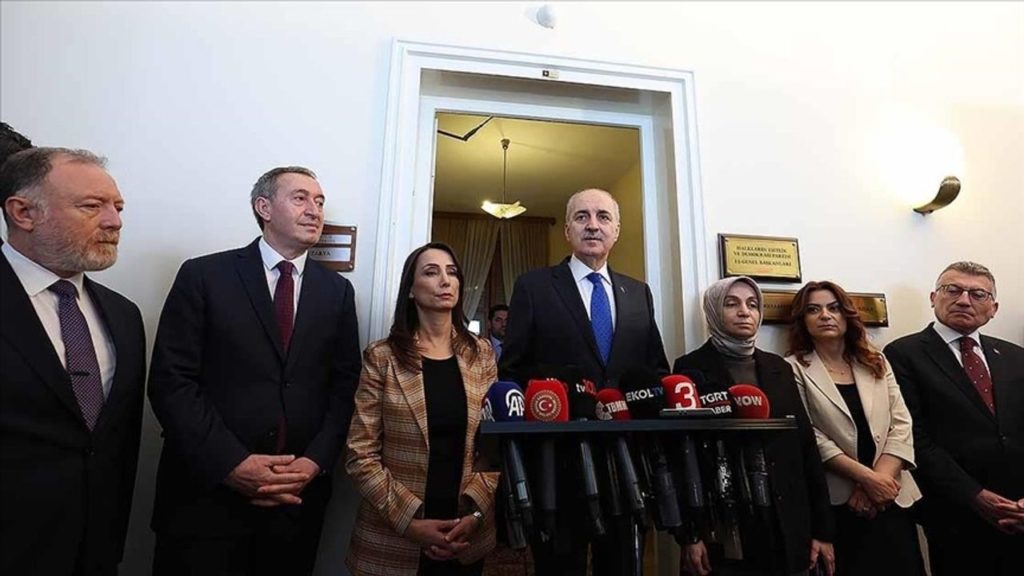 TBMM Başkanı Numan Kurtulmuş, DEM Parti heyetiyle görüşüyor