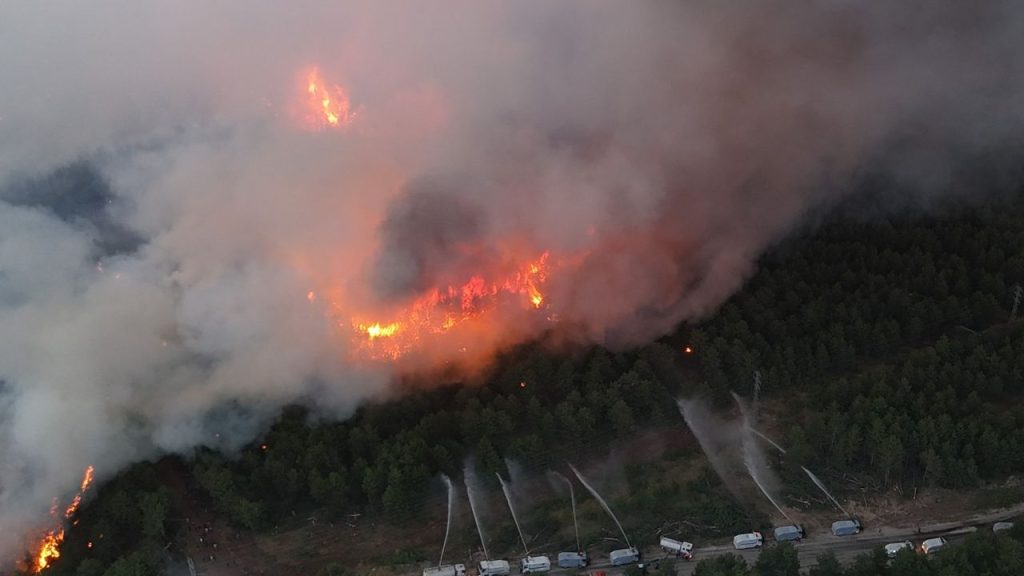 Karabük’te Orman Yangını ve Tahliye Çalışmaları