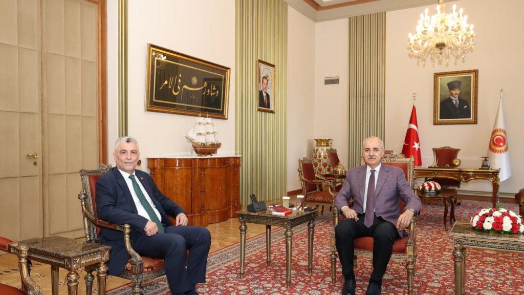 TBMM Başkanı Numan Kurtulmuş, Ticaret Bakanı Ömer Bolat’ı Kabul Etti