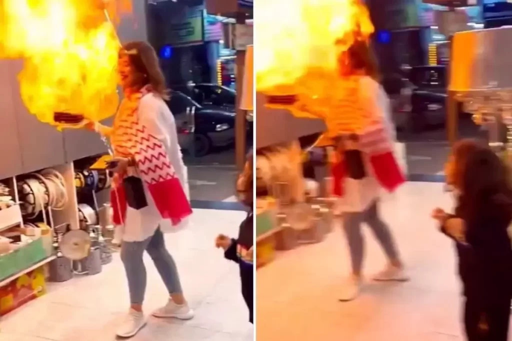 Helyum Balonları Alev Alınca Kazalar Kamerada Kaydedildi