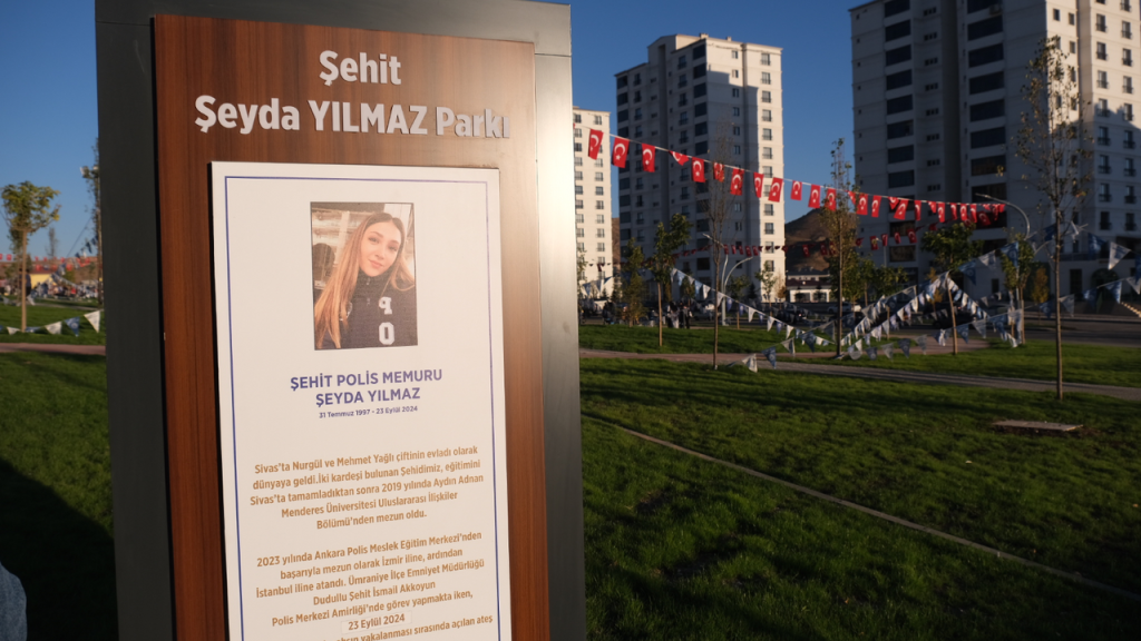 İstanbul Ümraniye’de şehit Şeyda Yılmaz’ın adı parkta yaşatılıyor