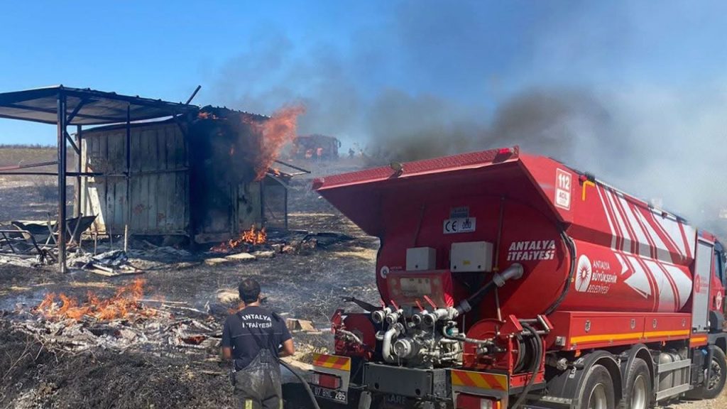 Antalya’da Güvercin Kulübesinde Yangın: 25 Cins Güvercin Telefe Oldu