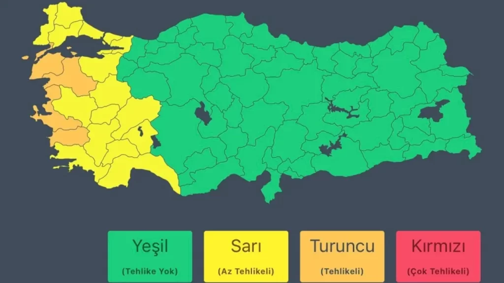Ege ve Akdeniz’de Kuvvetli Sağanaklar Uyarısı