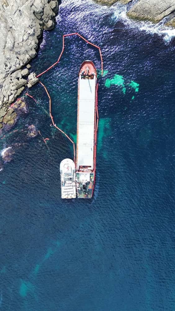 Kocaeli’de rapor edilen gemi karaya oturdu