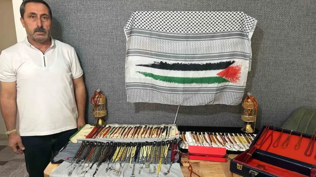 Sıddık Ağırbaş’tan Gazze’ye destek amacıyla tespih koleksiyonu satışı
