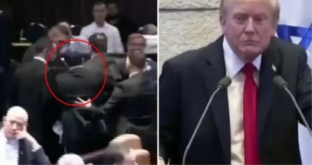 Trump’un İsrail Konuşması Sırasında Protesto Gürüldü