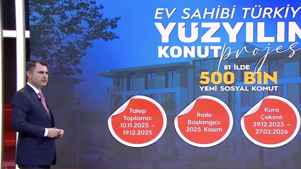 Yüzyılın Konut Projesiyle 500 Bine Yakın Sosyal Konut Yapılacak