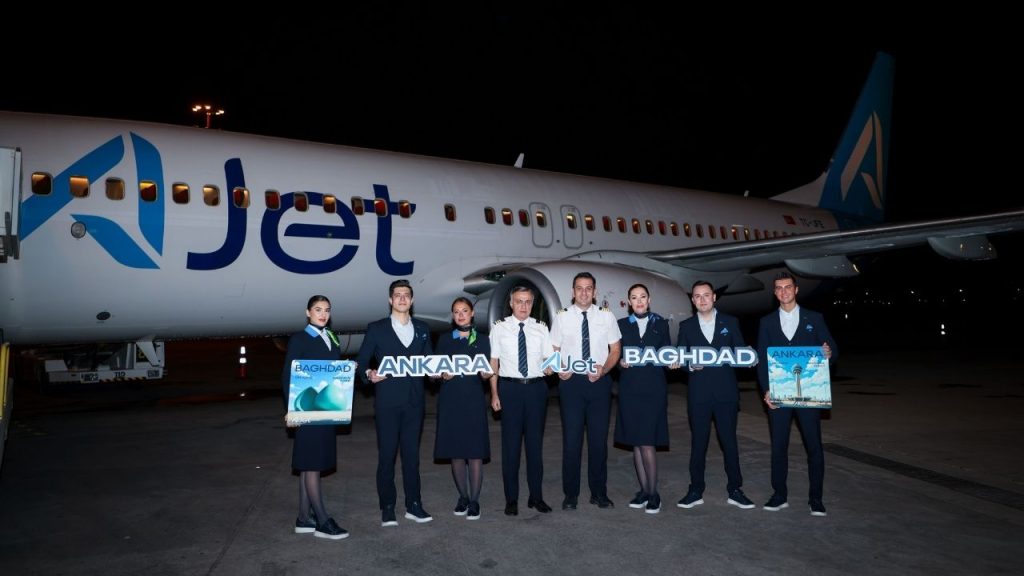 AJet, Bağdat’a İlk Uçuşunu Gerçekleştirdi ve Ağını Genişletiyor