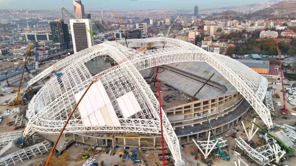 Ankara’nın yeni 19 Mayıs Stadyumu hızla yükseliyor