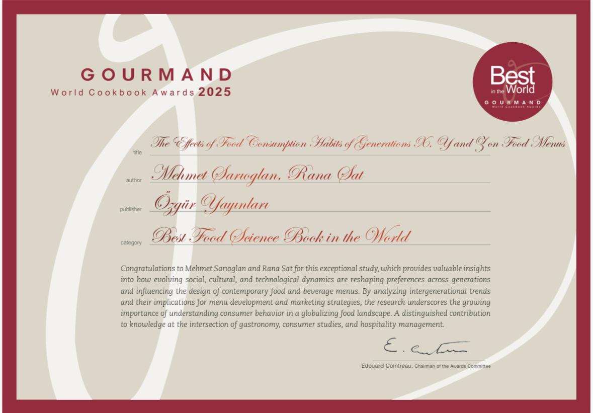 Gıda Bilimi ve Gastronomi Alanındaki Prestijli Ödüller