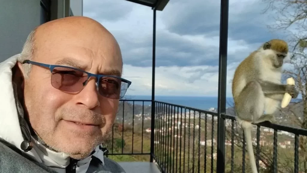 Giresun’da kaçan maymun, ev sahiplerine sevgiyle yaklaştı