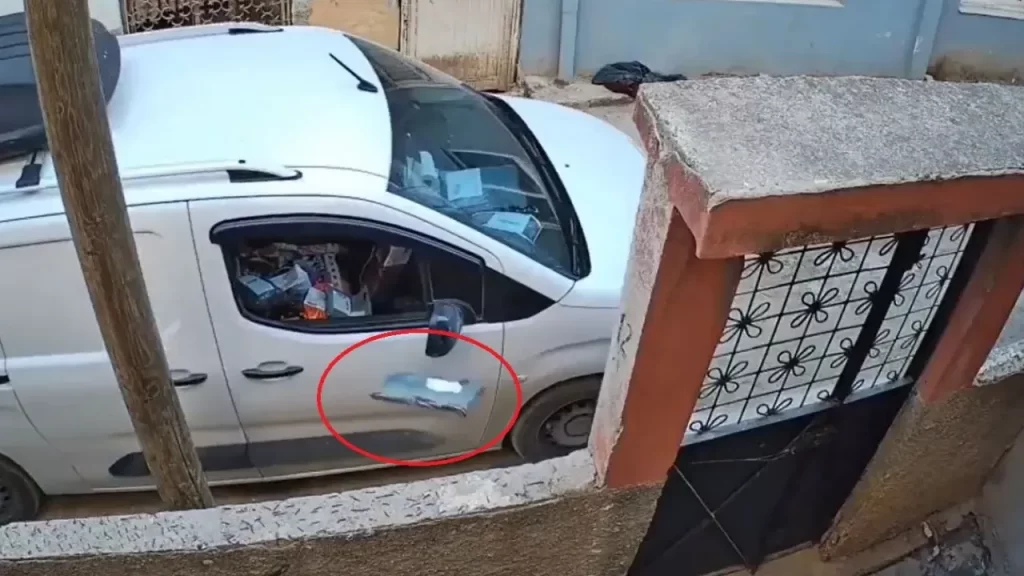 Kargo teslimatı sonrası güvenlik kamerası şaşırtan görüntüler