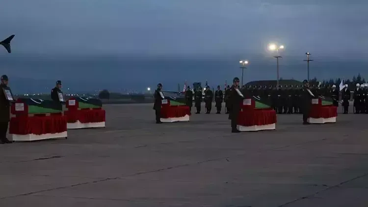 Libya Yetkililerinin Uçak Kazası Sonrası Uğurlama Töreni