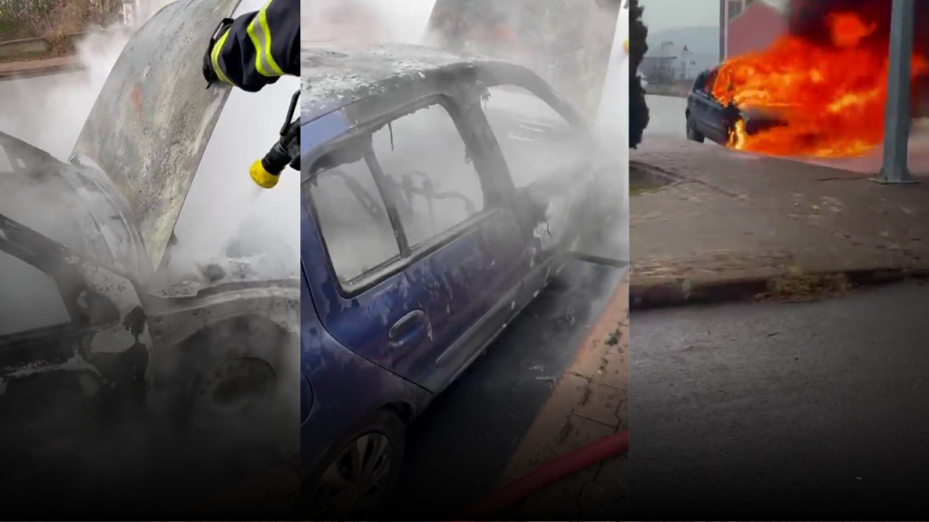 Sivas’ta Araç Yangını Korkuttu: Tamamen Kullanılmaz Hale Geldi