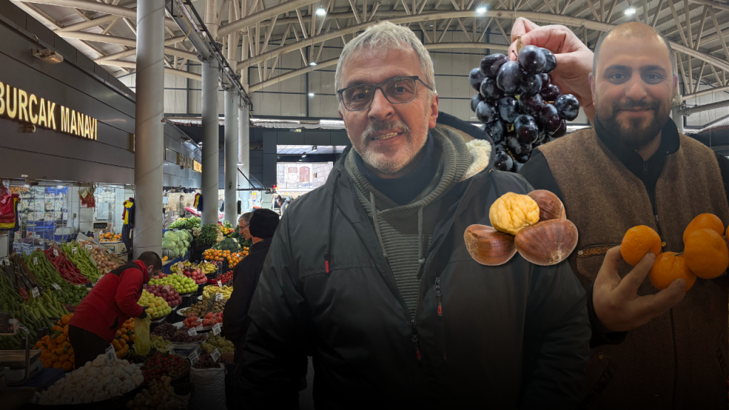 Yılbaşında Sebze Hali’nde Mandalina ve Kestane İlgi Çekti