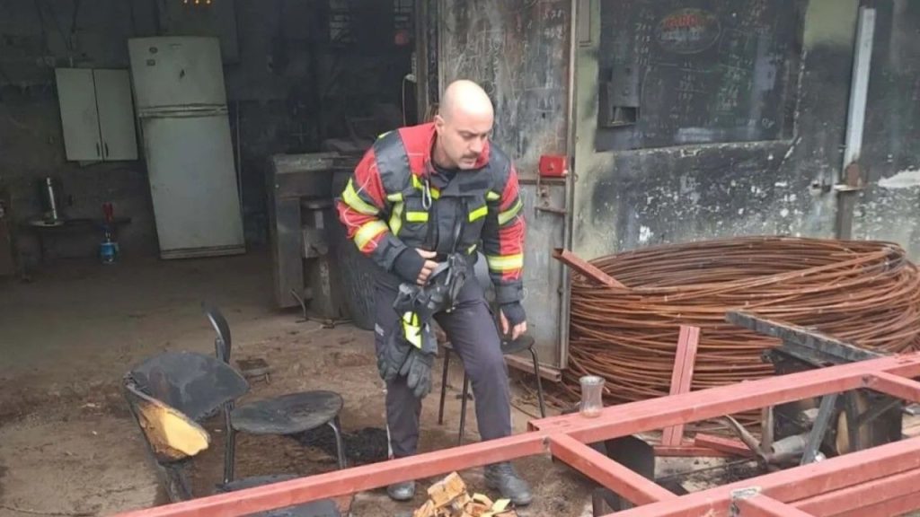 İş yerinde yangın: Bir kişi yanıklarla hastaneye kaldırıldı