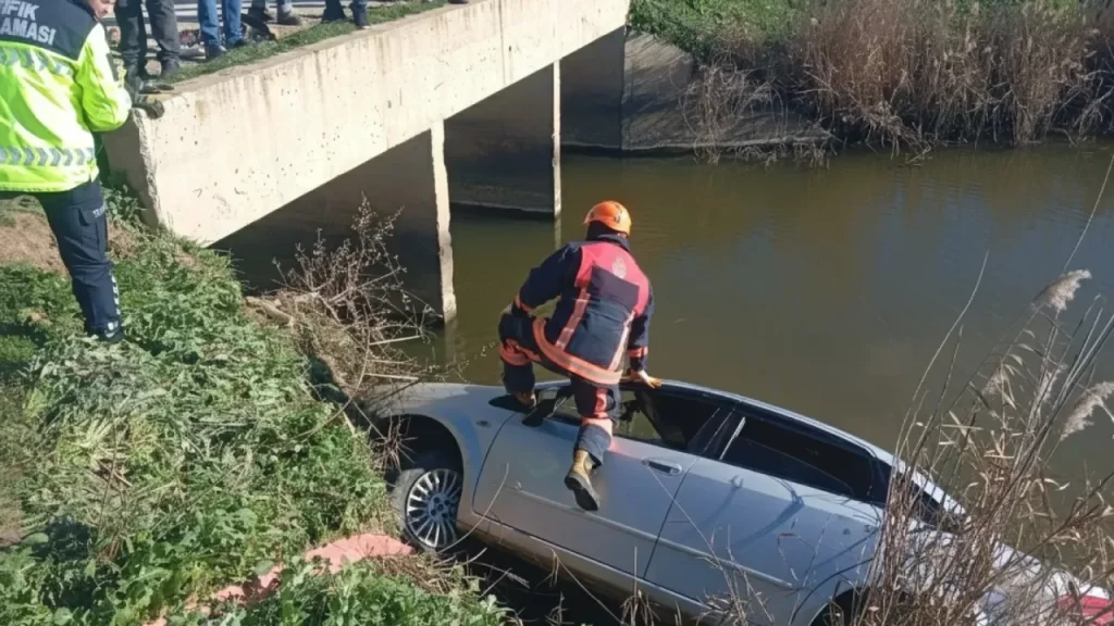 Orhaniye’de Otomobil Su Kanalına Uçtu: 1 Ölü