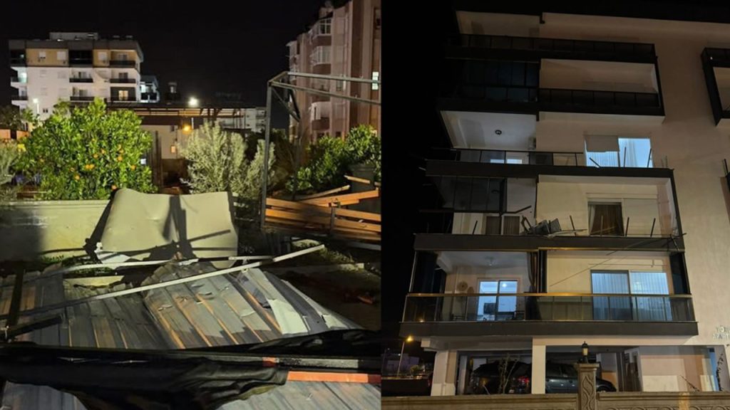 Finike’de Gece Fırtına ve Yağmur Etkili Oldu