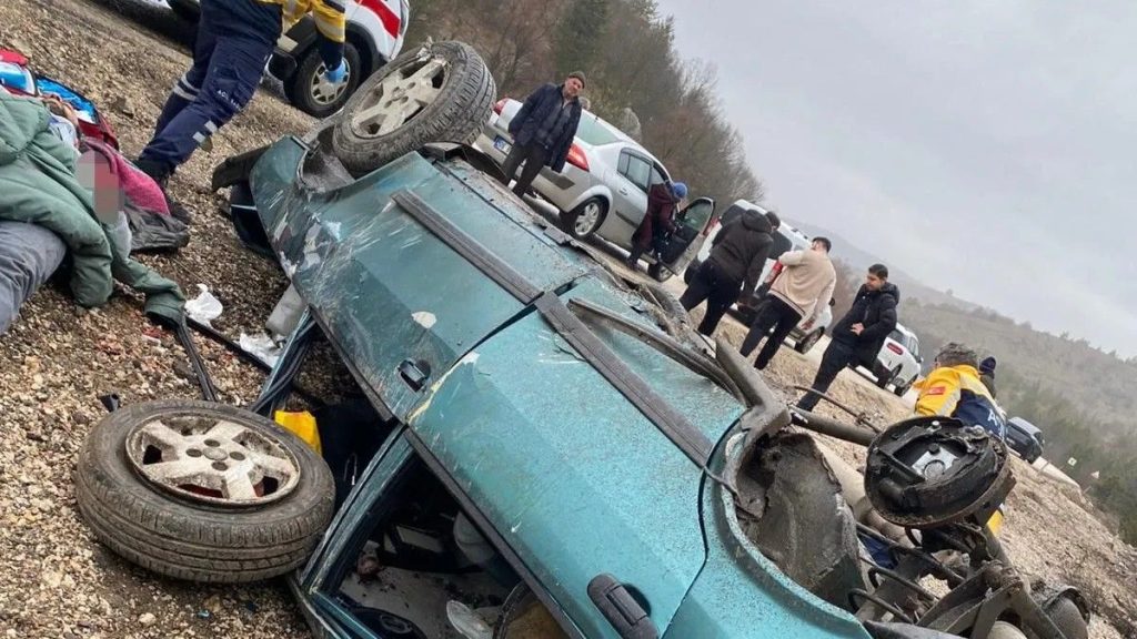 Gerede’de Yaşanan Takla Olayında 4 Yaralı