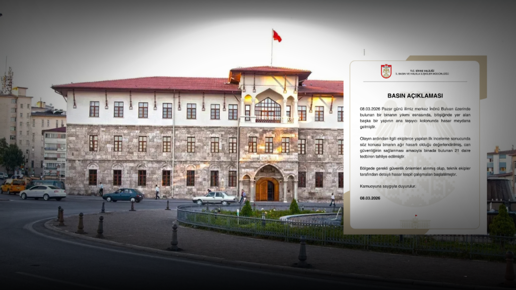 Sivas’ta Bina Yıkımı Sırasında Bitişik Kolonda Hasar