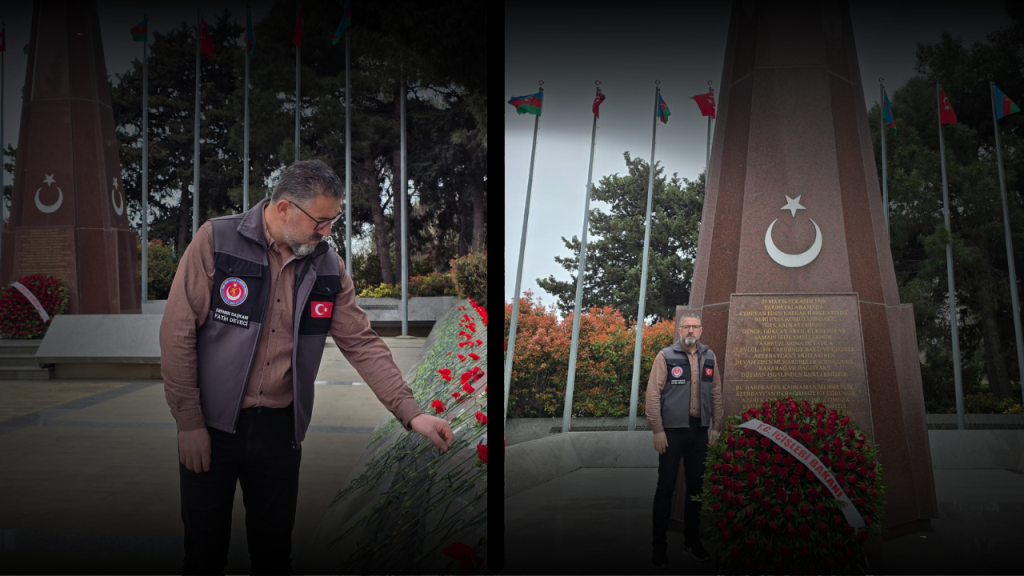 Bakü Türk Şehitliği’nde Sivaslı Şehitler Anısına Anma Ziyareti
