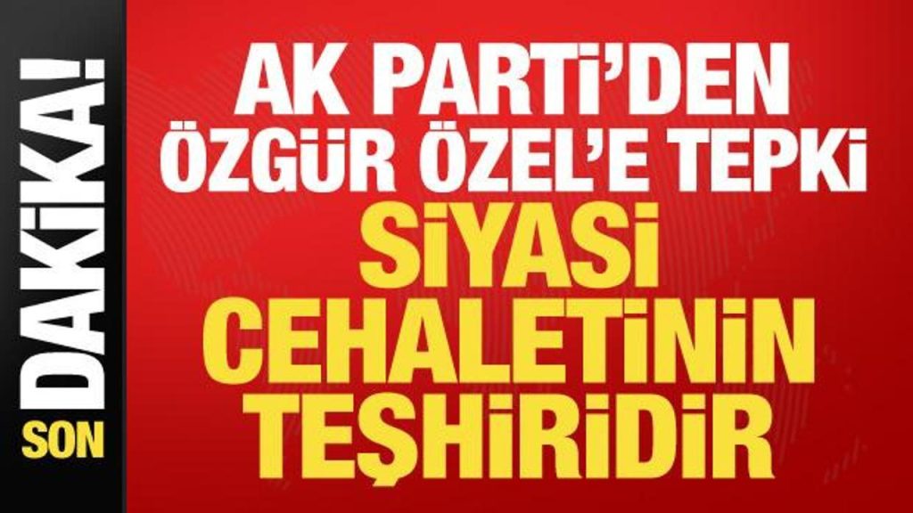 Çelik: Özel’in açıklamaları siyasi gereksiz saldırılara örnek oluyor