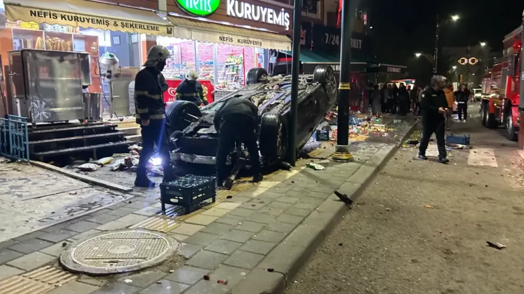 Yenimahalle’deki kaza anı güvenlik kamerasına yansıdı