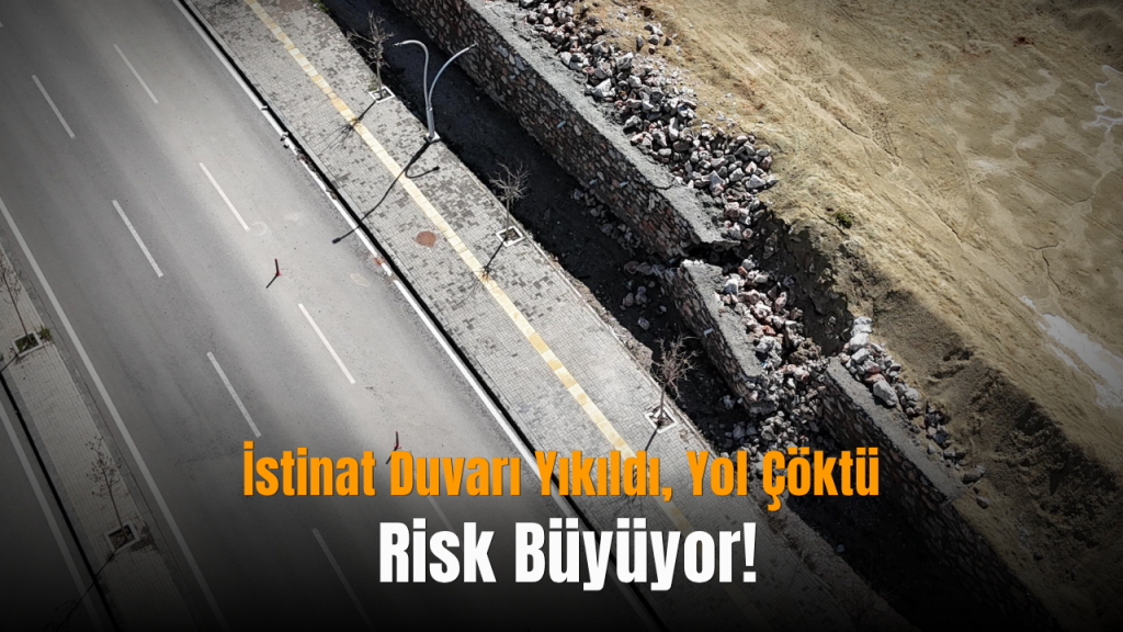 Bilge Kağan Caddesi’nde Yağışla Gelen Hasar: Kılavuz-Yolu Çöktü