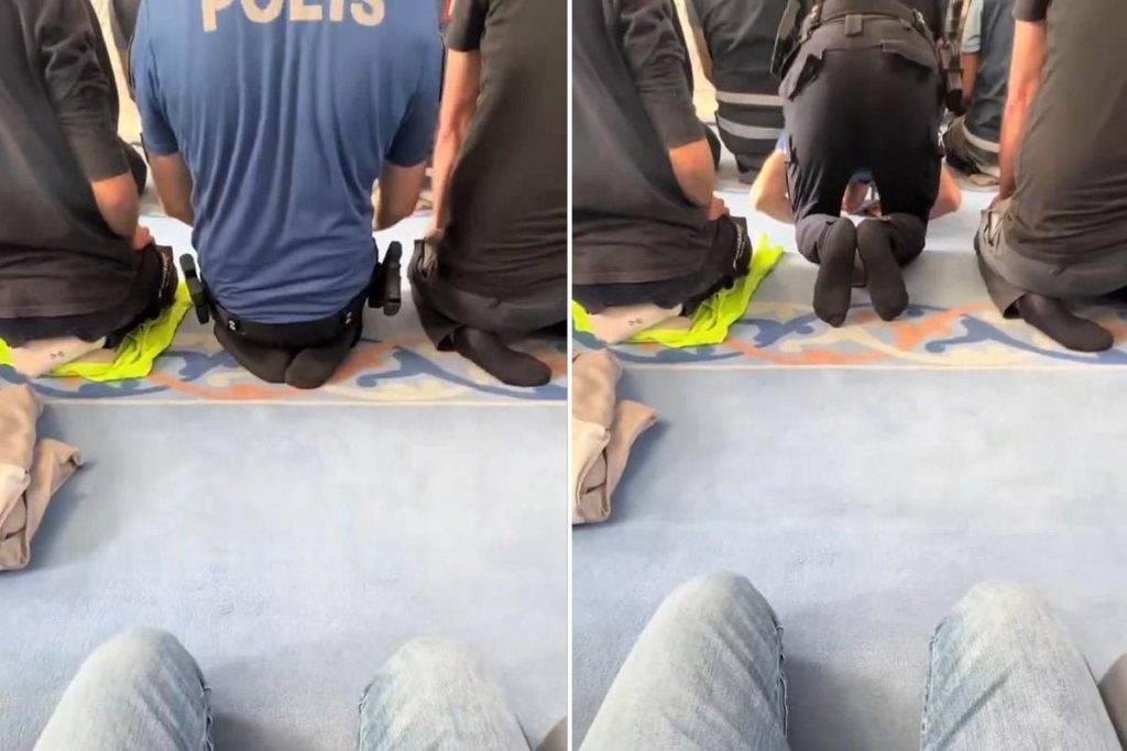 Polis Memurunun Namazı Sırasında Gerginlik ve Tepkiler