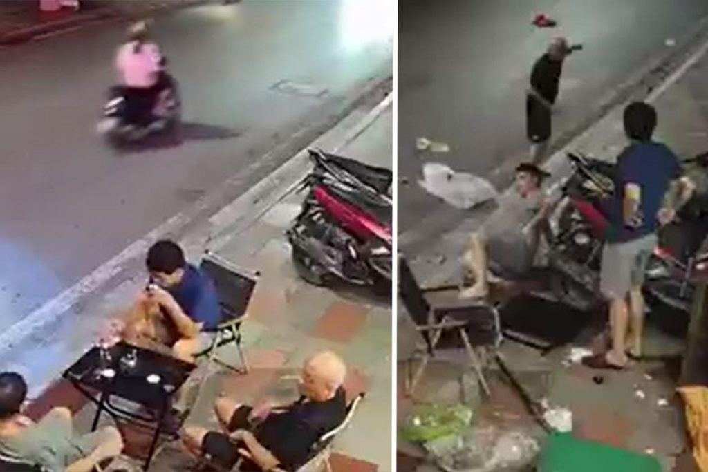 Yol Kenarında Masadan Kalkarken Gelen Tehlike Şoku