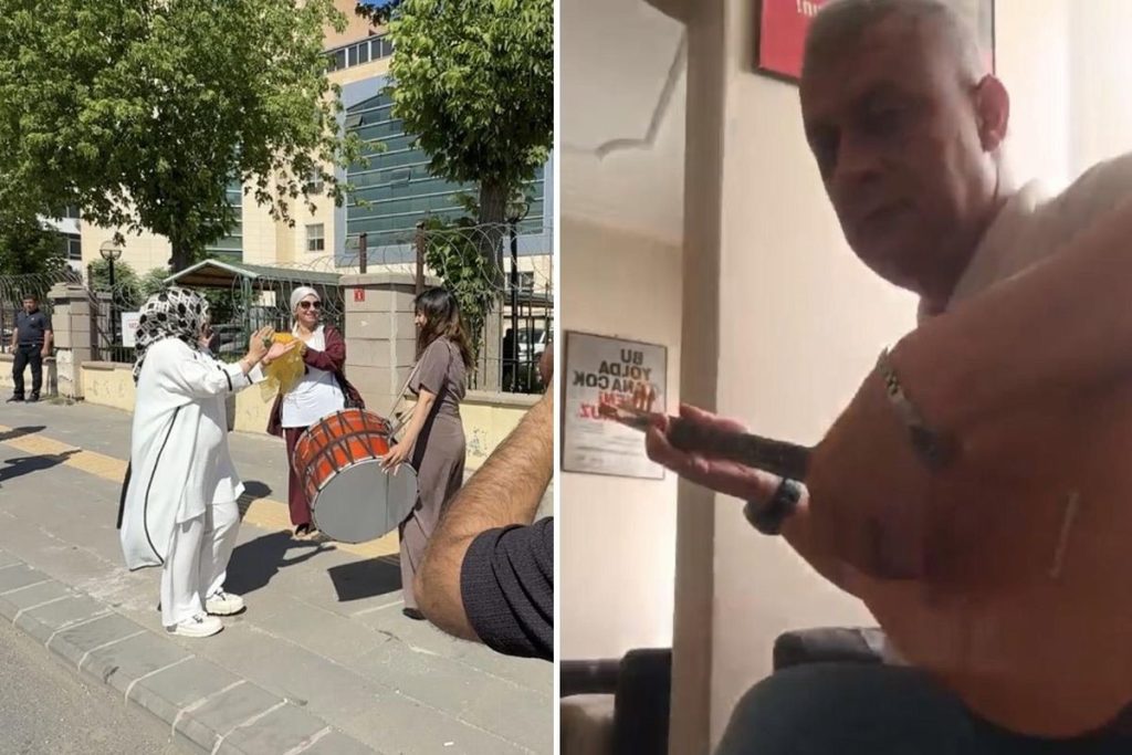 Adliye Önünde Kutlama: 24 Yıllık Evlilik Sonuçlandı, Kutlama Anları Kaydedildi