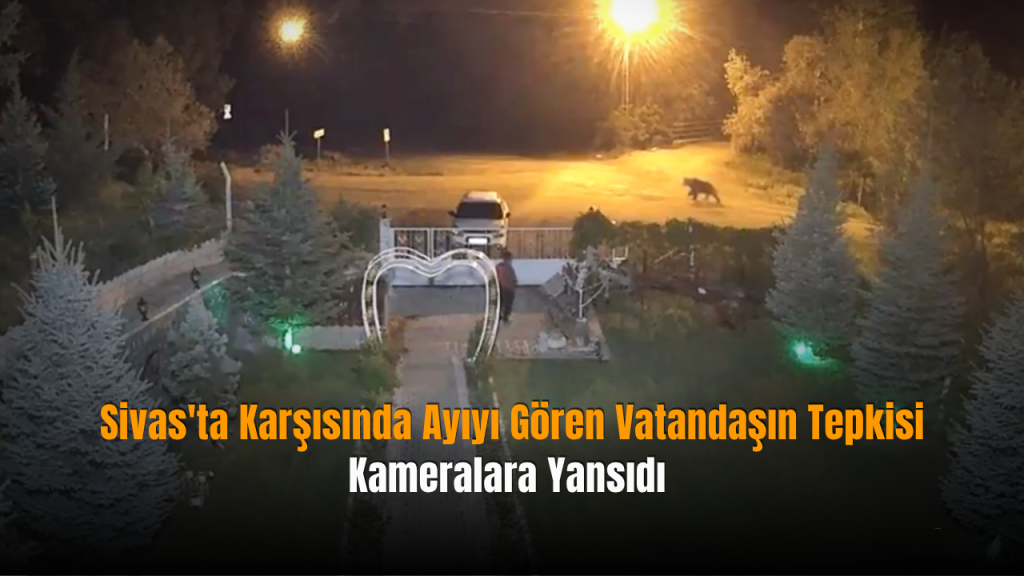 Köyde Görülen Ayı Anılarını Güvenlik Kameralarına Kayıt Ettirdi