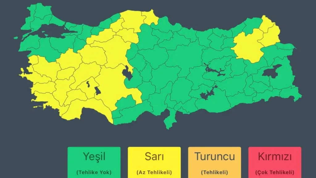 Meteoroloji Uyarısı: İç Ege ve Batı Karadeniz’de kuvvetli sağanaklar bekleniyor