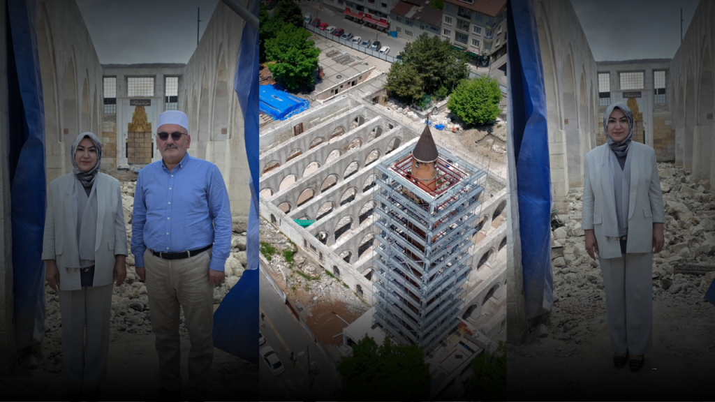 Sivas’taki Eğik Minare Restorasyonu Hızla Sürüyor