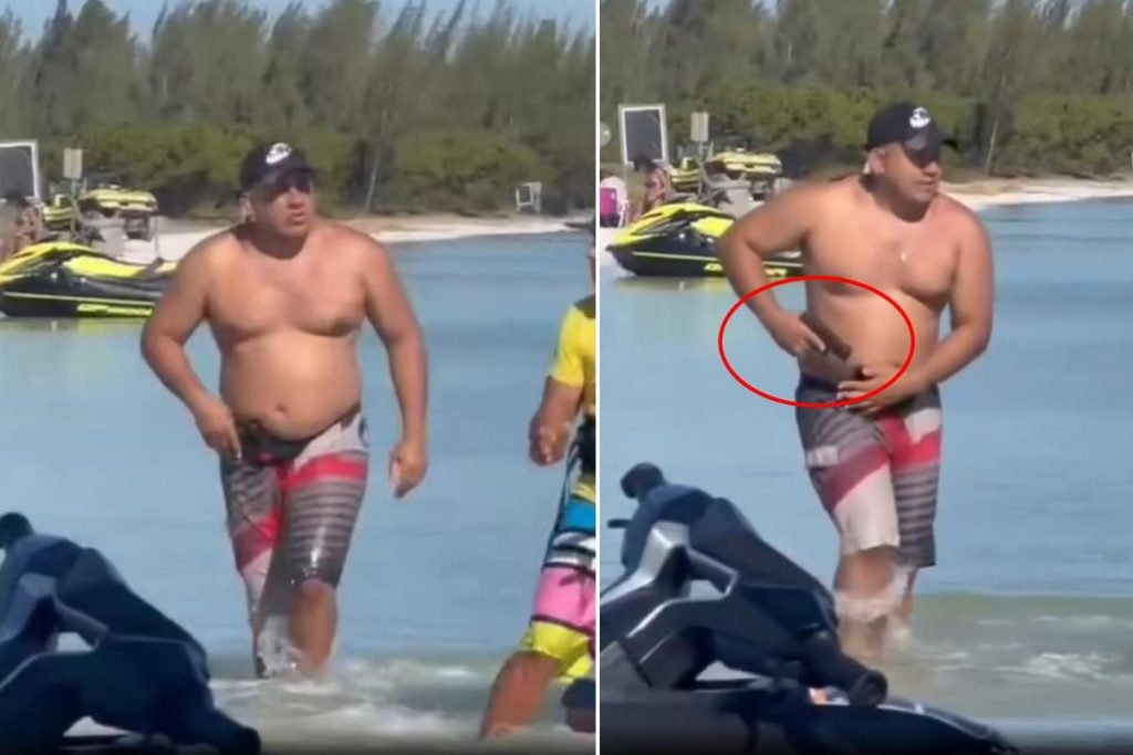 Aruba plajında silahlı saldırı anı: tetiğe basmasına rağmen ateş almayan olay