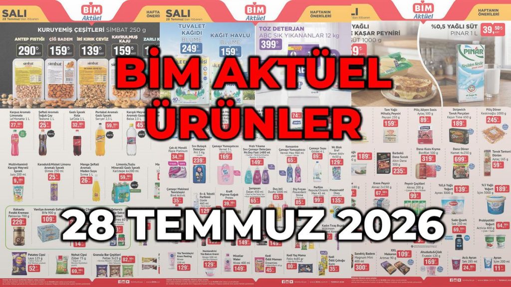 BİM Aktüel 28 Temmuz 2026 ürünleri duyurusu