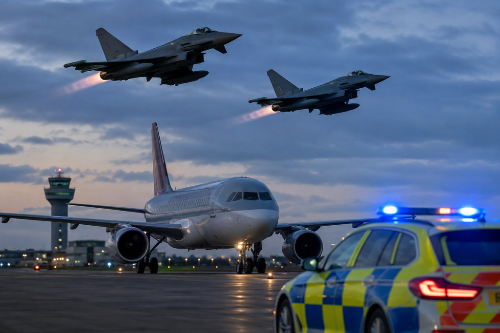 Manchester’a yaklaşan Qatar uçağına yönelik tehdit asılsız çıktı