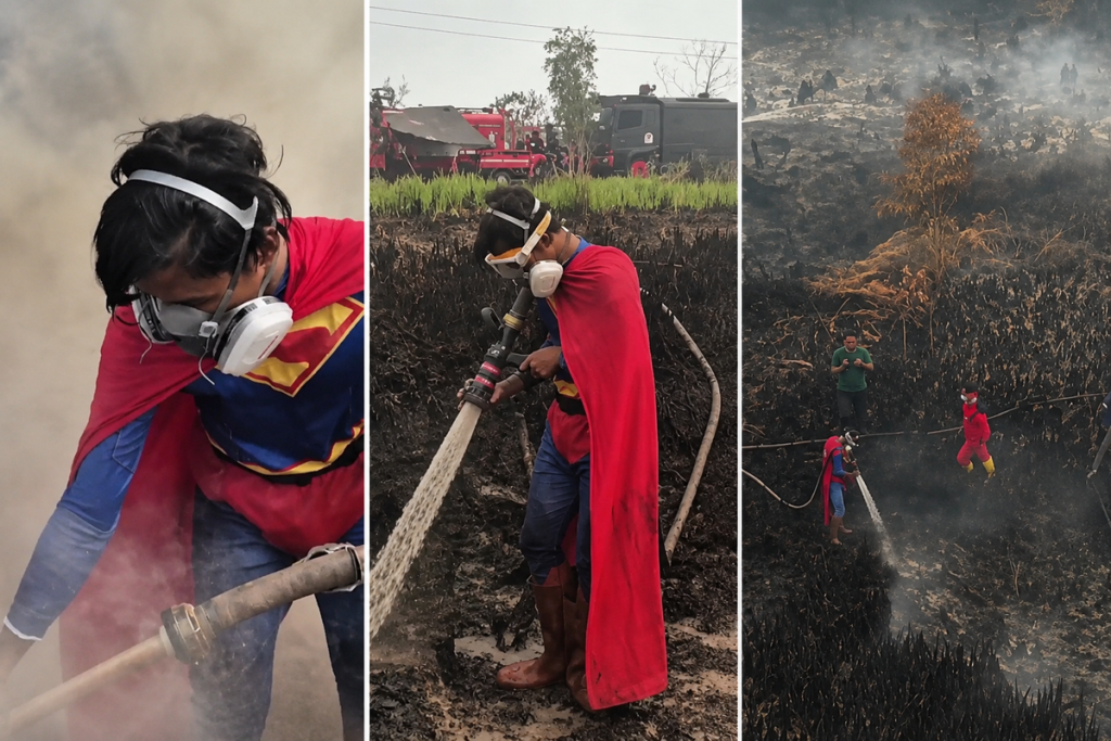 Borneo’daki Yangınlar ve Supermanli Genç: Gönüllü Mücadelet
