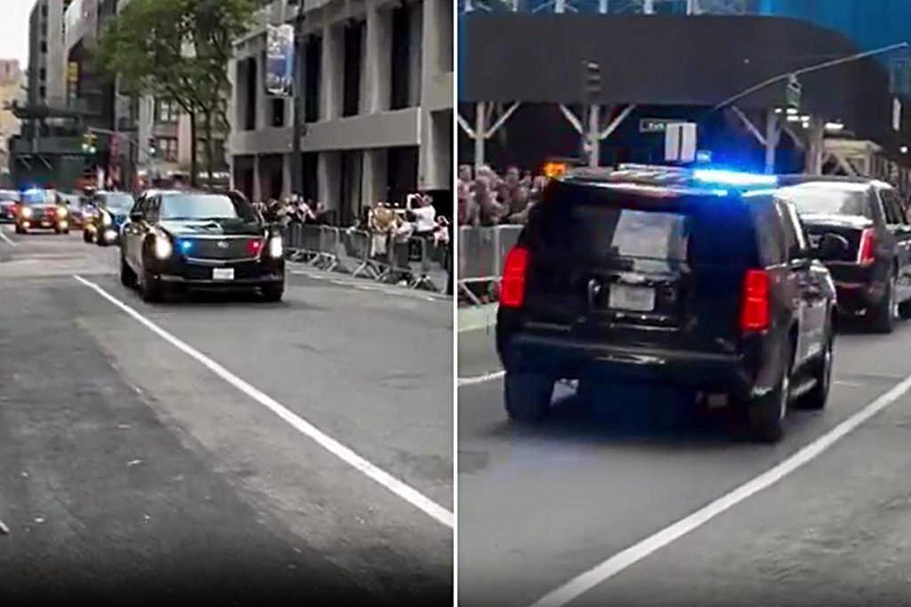 ABD Başkanı’nın makam aracı konvoyu New York’ta dikkat çekti