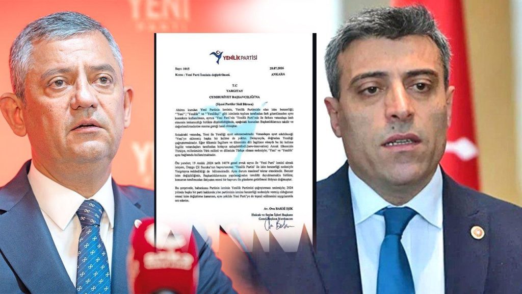 İsim kriziyle karşı karşıya Yenilik Partisi ve YENİ Parti arasındaki çatışma
