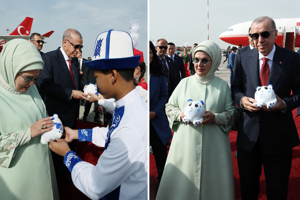Kırgızistan’dan Erdoğan ve Emine Erdoğan’a kar leoparı hediyesi