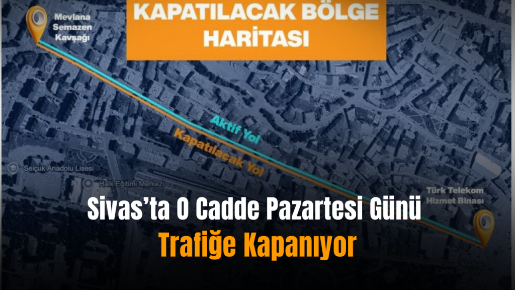 Mevlana Caddesi’nde altyapı çalışmaları ve 28 Eylül’de trafik kapanması