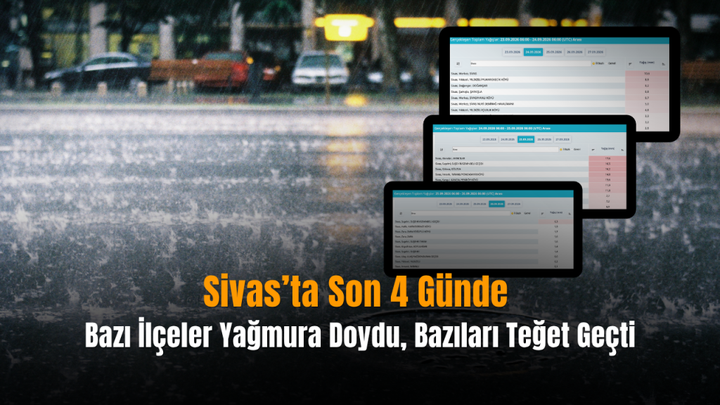 Yağış Dağılımında İl İl Farklar: Akıncılar Öne Çıktı