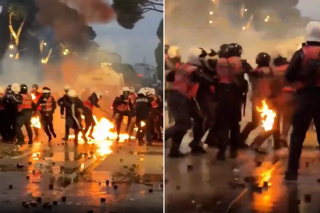 Arnavutluk’ta protestolar şiddetlileşti: 132 polis yaralandı